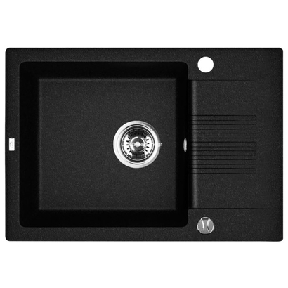LAVEO Celia Black Monocolor 65x44 Νεροχύτης Γρανίτης SBC_713B