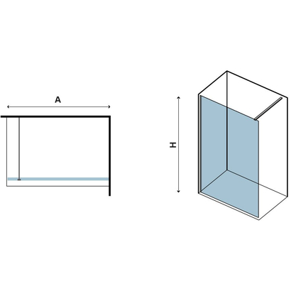 Karag FREE 1 Black 30x200 Σταθερό Κρύσταλλο Ντουζιέρας FRAME