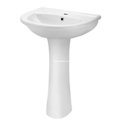 Huida Minion 56x42 Νιπτήρας Με Κολώνα Set-0041