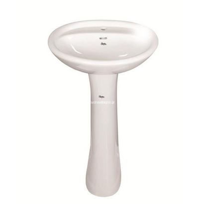 Huida Tondaki 51x41 Νιπτήρας  με κολώνα Set-0033