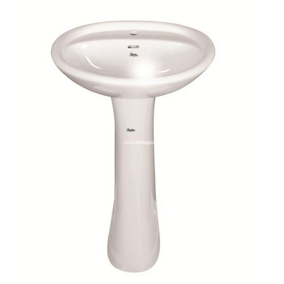 Huida Tondo 57x44 Νιπτήρας με κολώνα Set-0035