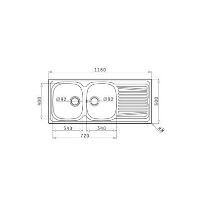 Pyramis Sparta (116x50) 2B 1D Σατινέ Νεροχύτης Ανοξείδωτος 100129901