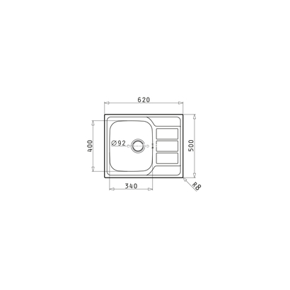 Pyramis Athena (62x50) 1B 1D Νεροχύτης Ανοξείδωτος 100187601