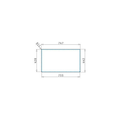 Pyramis Astris (74,5x44) 2B Γούρνα Ανοξείδωτη 101031301