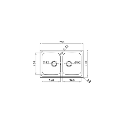 Pyramis Athena Extra (79x50) 2B Γυαλισμένο Νεροχύτης Ανοξείδωτος 107153101
