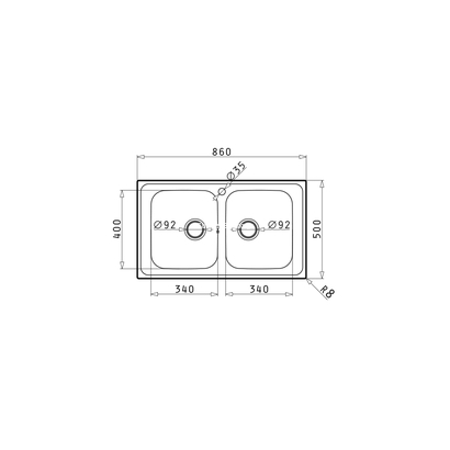 Pyramis Athena Extra (86x50) 2B Γυαλισμένο Νεροχύτης Ανοξείδωτος 107162401