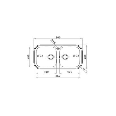 Pyramis Jumpo Twin (96x48) 2B Γυαλισμένο Νεροχύτης Ανοξείδωτος 108718201