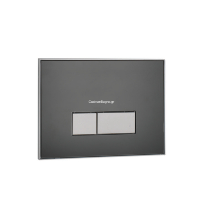 Siamp 111993 Reflet 90/Black Tempered Glass Πλακέτα Χειρισμού Καζανακιού 3/6 lit