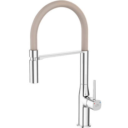 LAVEO Pola Χρωμέ/Beige Μπαταρία Κουζίνας Ντους BAP 478D