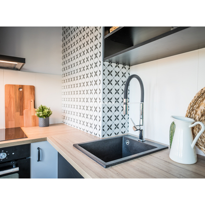 LAVEO Pola Χρωμέ/Grey Μπαταρία Κουζίνας Ντους BAP 978D