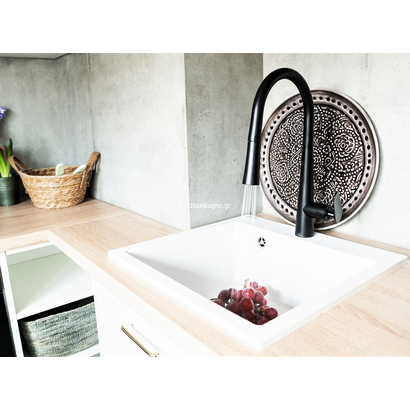 LAVEO Nalda Black Μπαταρία Κουζίνας Ντους BAY 769D