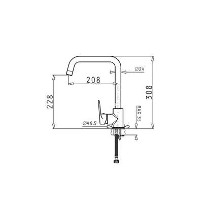 Pyramis Ecoline Daniele Χρωμέ Μπαταρία Κουζίνας 090926701