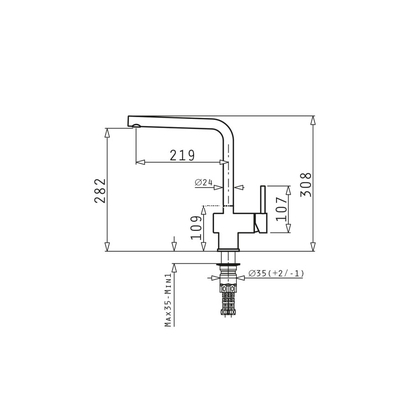 Pyramis Mandolin PVD Gun Metal Μπαταρία Κουζίνας Inox 090938501