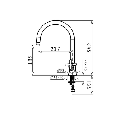 Pyramis Alegreto Χρωμέ Μπαταρία Κουζίνας 095131001