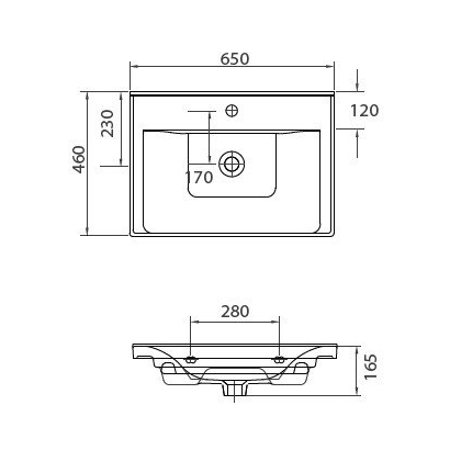 Karag Sava 2065 Νιπτήρας 65x46 Κρεμαστός/Επίπλου
