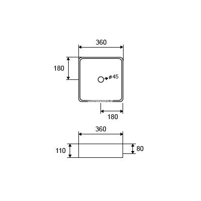 Karag LT 2179-S 36x36 Νιπτήρας Επιτραπέζιος
