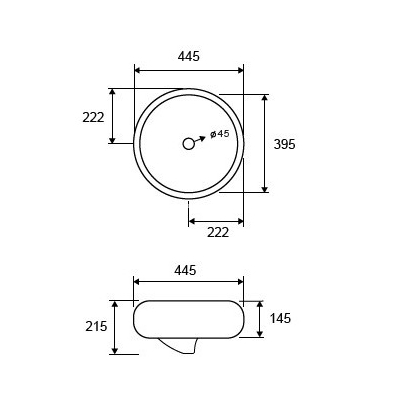 Karag LT 3104 44,5x44,5 Νιπτήρας Επιτραπέζιος