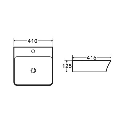 Karag LT 2257 Νιπτήρας 41x41,5 Επιτραπέζιος