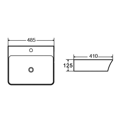 Karag LT 2258 Νιπτήρας 48,5x41 Επιτραπέζιος