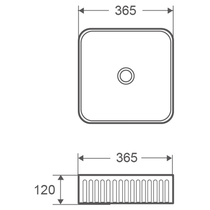 Karag LT 2286 Νιπτήρας 36x36 Επιτραπέζιος