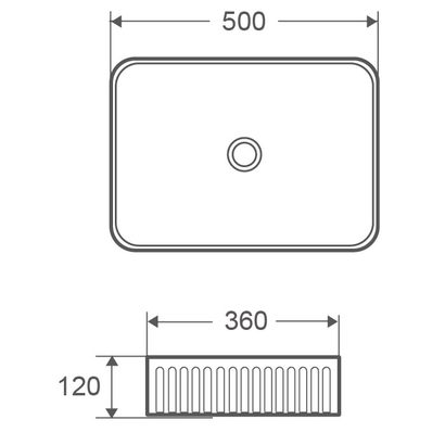 Karag LT 2288 Νιπτήρας 50x36 Επιτραπέζιος
