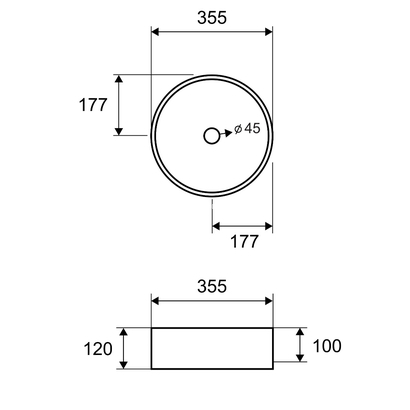 Karag LT 3134-MGN02 Φ35,5 TURQUOISE OPACO Νιπτήρας Επιτραπέζιος