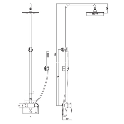Karag ANDARE Bianco Στήλη Ντουζιέρας Με Μπαταρία WNX33R98PH