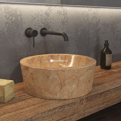 Karag TIMUR LBP ROSSO Φ40x15 Νιπτήρας Πέτρινος Επιτραπέζιος