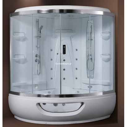 Karag Elena K-524 155x155 Μπανιέρα Γωνιακή Υδρομασάζ Με Υδροσάουνα