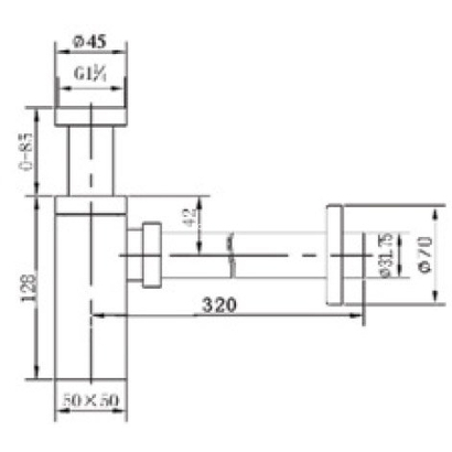 KARAG LF9026-O Σιφώνι Νιπτήρα Χρυσό