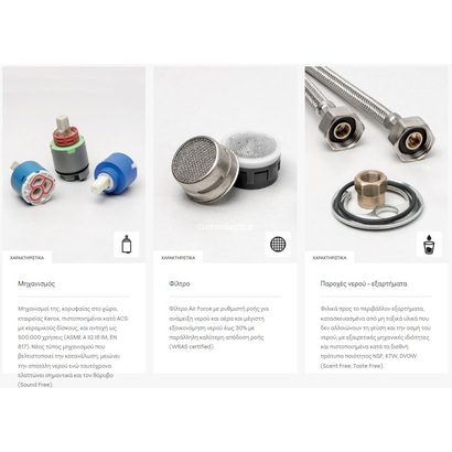 Pyramis Ecoline Spicato Χρωμέ Μπαταρία Κουζίνας 090932901