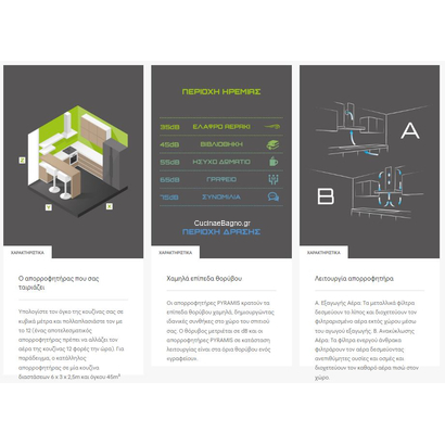Pyramis Agilo 60cm Ανοξείδωτο Απορροφητήρας Καμινάδα 065036301