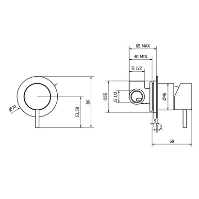 Teorema Treunosei Inox Μίκτης Εντοιχισμού Ζεστό/Κρύο 210201