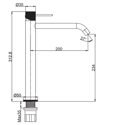 Xenon 6814 Μπαταρία Νιπτήρα Επιτραπέζια TEMA