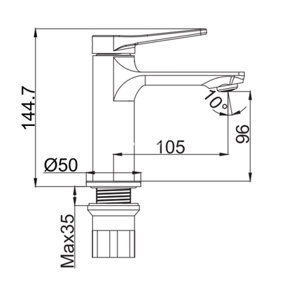 Naxos 6810 Μπαταρία Νιπτήρα TEMA
