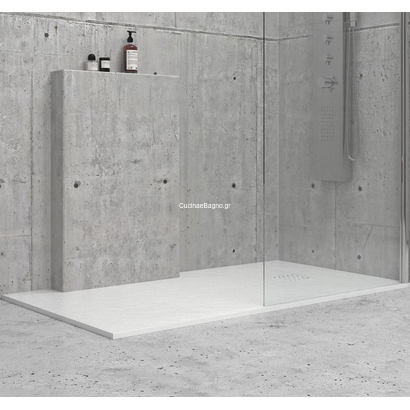 KARAG Classic Bianco 90x140 Ντουζιέρα Ορθογώνια Πέτρινη Λευκή
