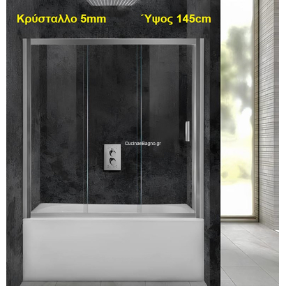 Καμπίνα μπανιέρας 180-190 Cm Aquarelle Bathtub 90