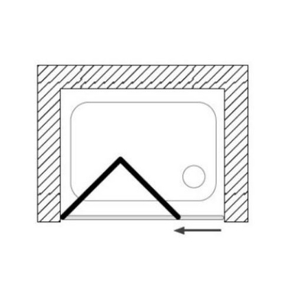 Καμπίνα Ντουζιέρας Σπαστή 91-95x185 Cm Aquarelle Venia 110