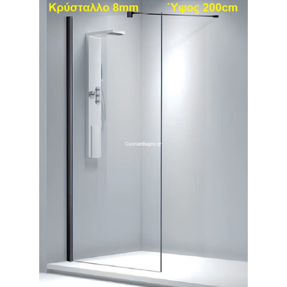 Σταθερό Κρύσταλλο 50x200 Cm Aquarelle Wic-Black