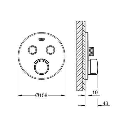 Grohe SmartControl 29145000 Μπαταρία Εντοιχισμού 2 Ροών