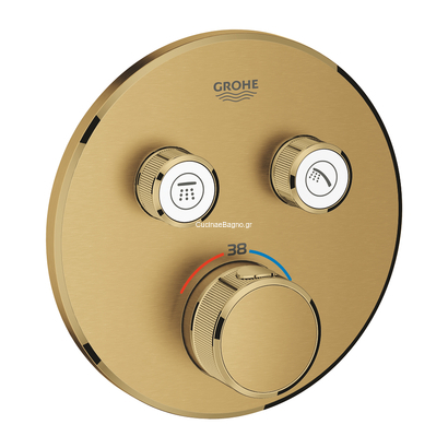 Grohe Grohtherm SmartControl 29119GN0 Brushed Cool Sunrise Θερμοστατική Μπαταρία Εντοιχισμού 2 Ροών