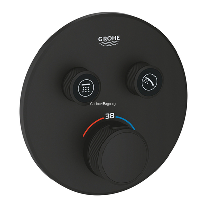 Grohe Grohtherm SmartControl 29507KF0 Phatom Matt Θερμοστατική Μπαταρία Εντοιχισμού 2 Ροών