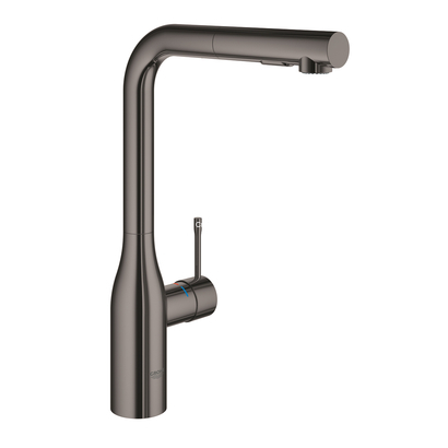 Grohe Essence New L 30270A00 Hard Graphite Μπαταρία Κουζίνας Ντους Με Διακόπτη Αλλαγής