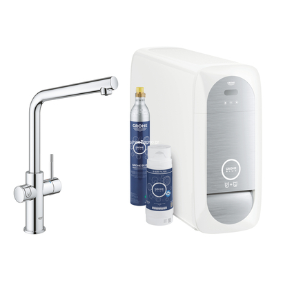 Grohe Minta L Blue Home Κιτ Εκκίνησης Εκροής 31454001 Μπαταρία Κουζίνας Με Φίλτρο Άνθρακα