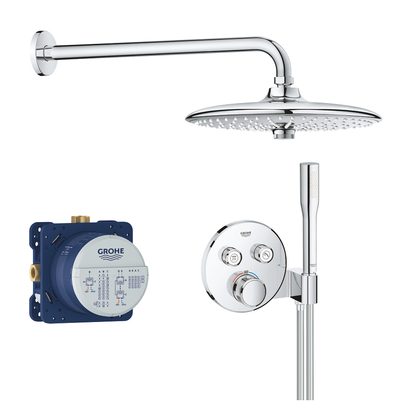Grohe Grohtherm SmartControl 34744000 Σετ Θερμοστατικής Μπαταρίας Εντοιχισμού 2 Ροών