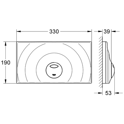 Grohe 37859SH0 Λευκή Surf Διπλής Λειτουργίας Πλακέτα Ενεργοποίησης Καζανακιού Οριζόντια