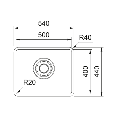 Franke Maris Quiet MQX 110-52 Νεροχύτης 50x40 Υποκαθήμενος Λείος 122.0694.477