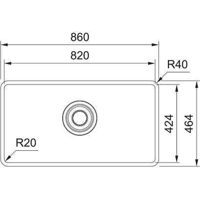 Franke Maris Quiet MQX 110-82 Νεροχύτης 82x42 Υποκαθήμενος Λείος 122.0694.479