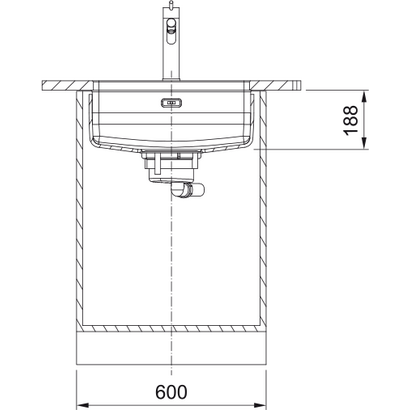 Franke Maris Quiet MQX 110-52 Νεροχύτης 50x40 Υποκαθήμενος Λείος 122.0694.477