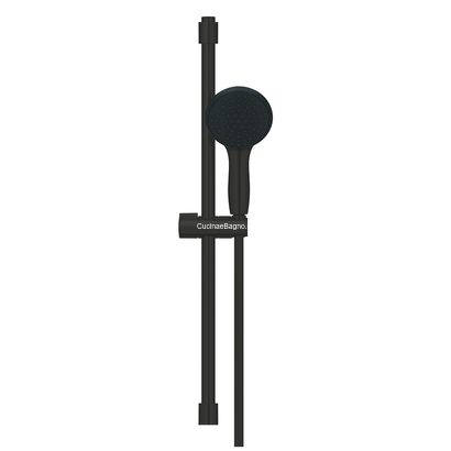 Grohe Tempesta 110 261622433 Black Matt 60cm Βέργα Ντους Με Σπιράλ & Ντους Χειρός